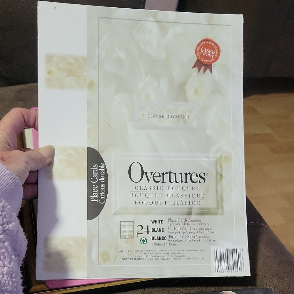 Overtures Place Cards Lot of 5 Packages